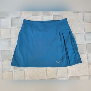 Puma Women's Teal/Blue Skirt With Shorts Size 10